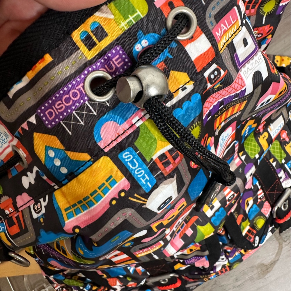 **SOLD** LeSportsac Artist in Residence Urban Fruit Print Colorful Day Pack - Picture 8 of 11